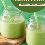 Heerlijk recept voor een gezonde groene smoothie! Dit smoothie recept is snel, gemakkelijk en heel erg lekker! #recept #smoothie #gezond