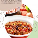 Simpel recept voor zelfgemaakte chili con carne zonder pakje. De lekkerste chili con carne maken is heel eenvoudig met dit snelle recept voor je eigen chili con carne kruidenmix. Serveer de chili con carne met rijst of bloemkoolrijst (voor een koolhydraatarme avondmaaltijd).