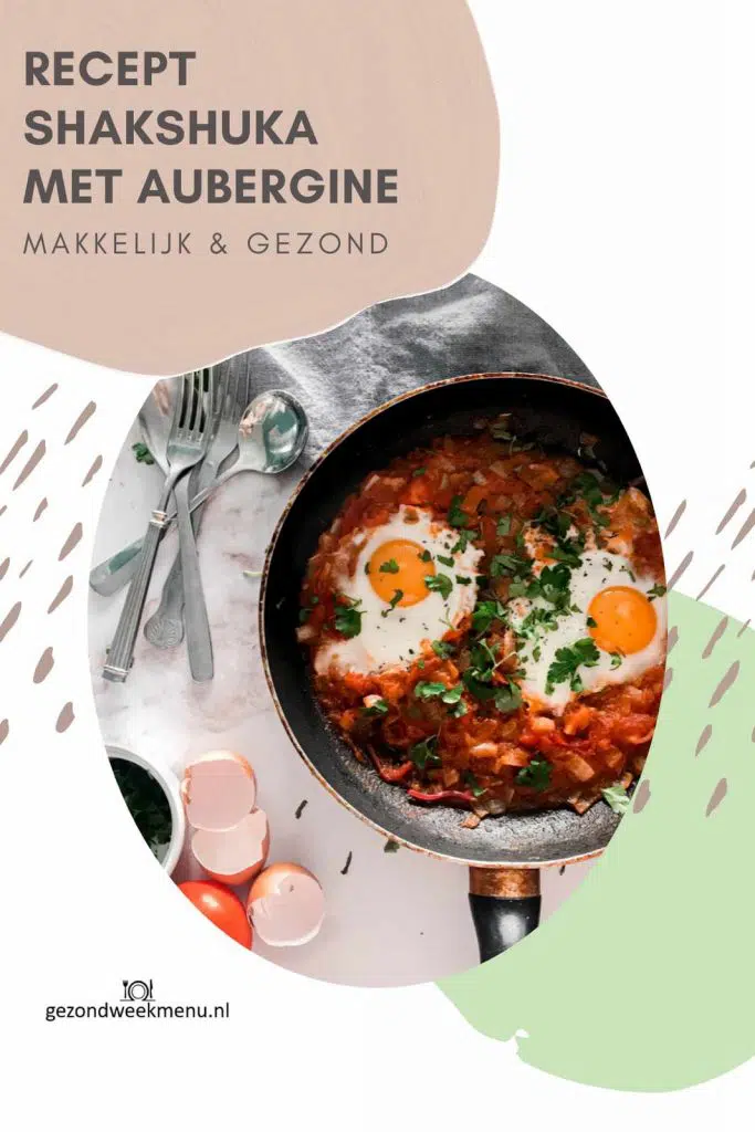 Heerlijke en gezonde shakshuka met gehakt en aubergine. Dit shakshuka recept zit boordevol groenten en staat binnen 30 minuten op tafel. Serveer de shakshuka met (bloemkool)rijst of met knapperige ciabattabroodjes. 