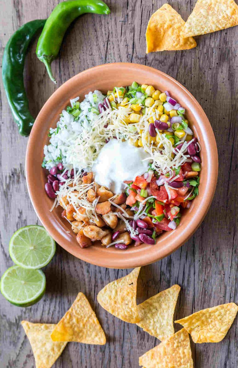 Burrito Bowl Met Kip En Zelfgemaakte Guacamole