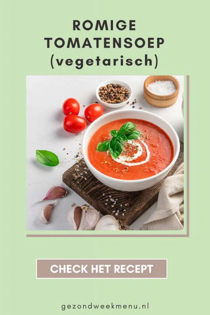 Dit romige vegetarische tomatensoep recept is super simpel en heel erg lekker. Een perfect soepje voor de lunch of als lichte avondmaaltijd.
