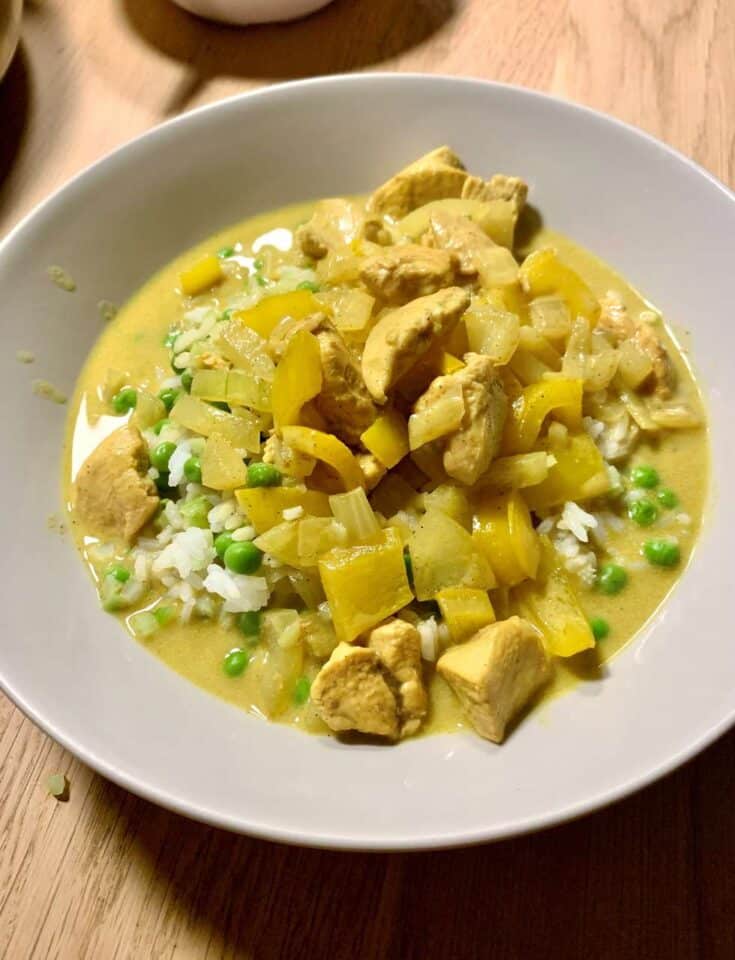 Kip Kerrie recept Met Kokosmelk En Rijst.