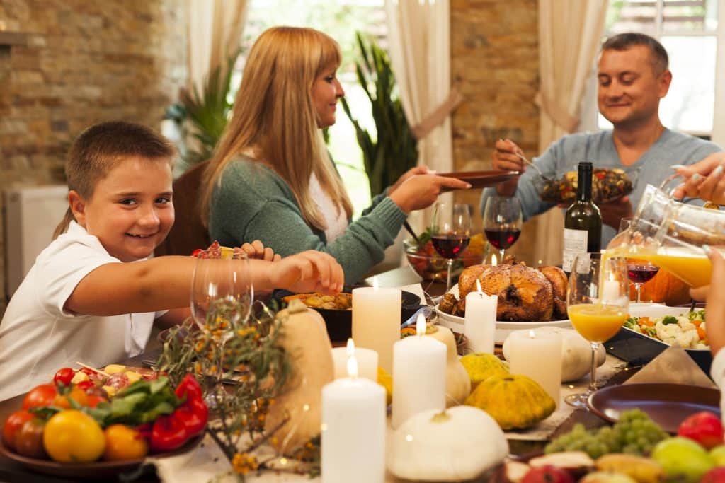 Eten tijdens een familieweekend